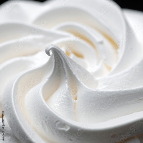 Close-up of whipped meringue