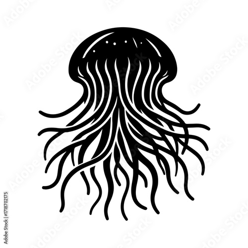 Jellyfish Silhouette Vector