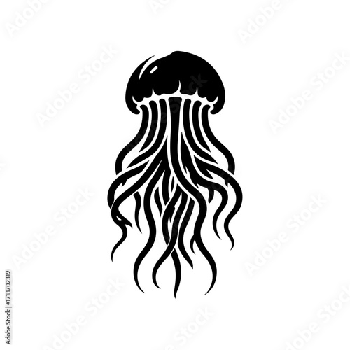 Jellyfish Silhouette Vector