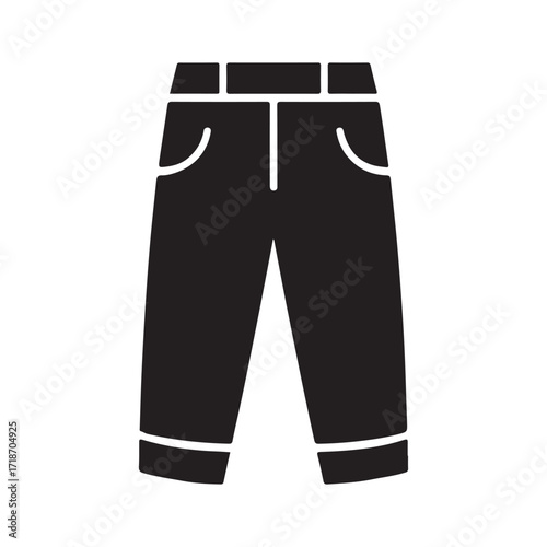 Capri pants casual clothing stylish fashion wear solid black icon