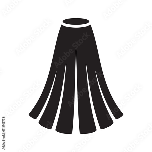 Maxi skirt elegant fashion wear outfit stylish solid black icon