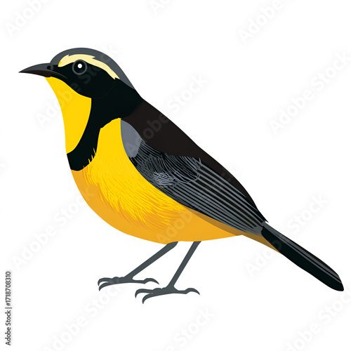 Bananaquit Bird Cartoon Style Isolated on Transparent Background