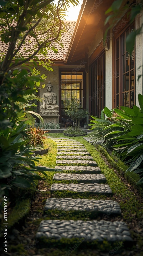 Fototapeta premium old house in the garden