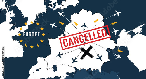 Europe travel cancellations flights impacted by current events editable