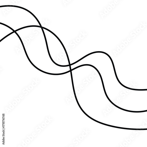 two lines pattern harmonic flow lines abstract minimalism background.