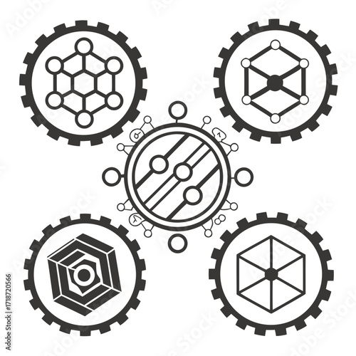 Gears with Geometric Network Structures cogs technology
