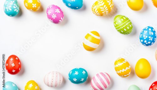colorful patterned easter e...