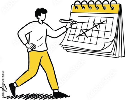 Calendar schedule planning appointment reminder event deadline vector