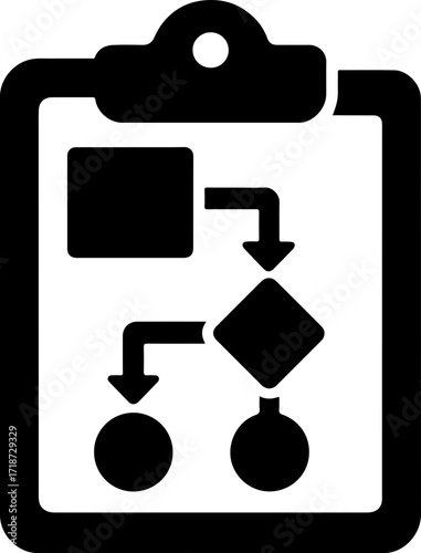 System workflow icon, business process chart, digital project management, automated workflow app, operations planning tool, process optimization
