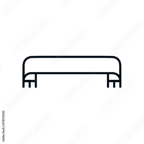Minimalist agility hurdle illustration for athletic training and fitness, perfect for sports equipment branding, gym promotions, and athletic program designs