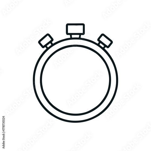 Sleek stopwatch icon symbolizing efficient time management, perfect for project deadlines, fitness goals, or tracking productivity with modern design.