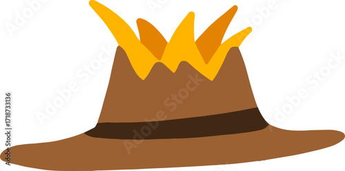 face swap template scarecrow hat svg illustration