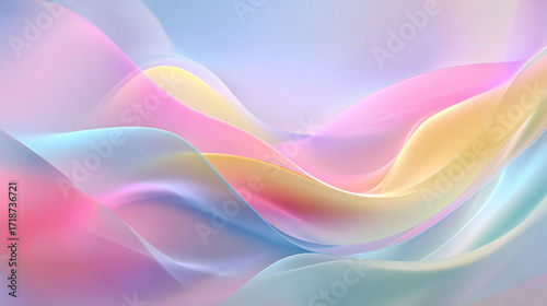 Soft Abstract Background with Flowing Pastel Waves