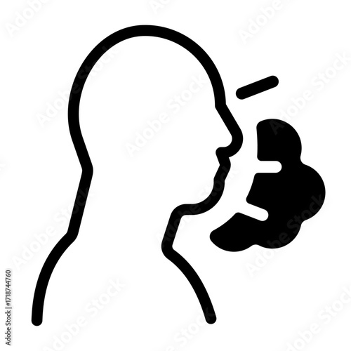 Nasal Light Therapy Line Icon of Light Therapy Icon Set