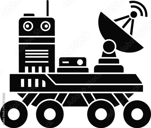Rover exploration vehicle space technology science discovery icon