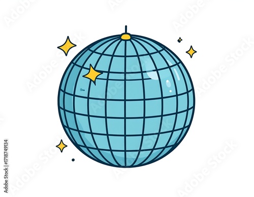 Cute disco ball graphic