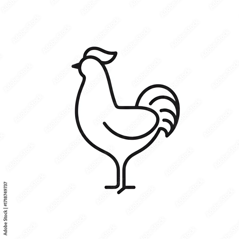 Fototapeta premium rooster isolated on white background