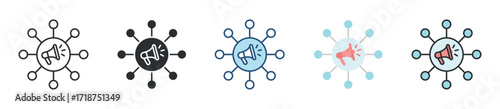 Marketing Icon Set Multiple Style Collection