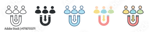 Acquisitions Icon Set Multiple Style Collection