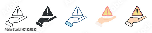Risk Management Icon Set Multiple Style Collection