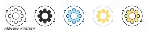 Operations Icon Set Multiple Style Collection