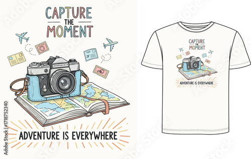 Vintage Camera Graphic T-Shirt
