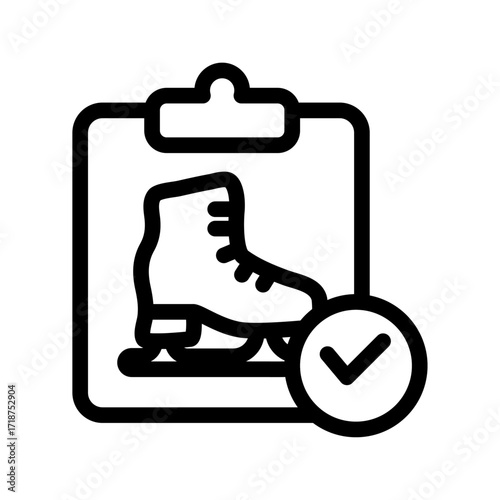 Skating Pass Line Icon of Ice Skating Icon Set