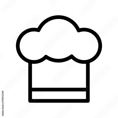 Chef Hat Line Icon of Catering Services Icon Set