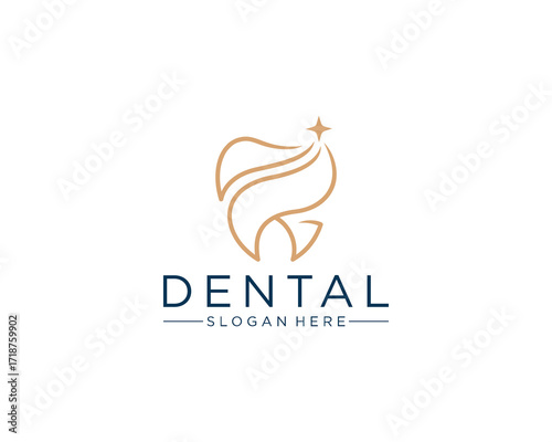 Dental line art logo