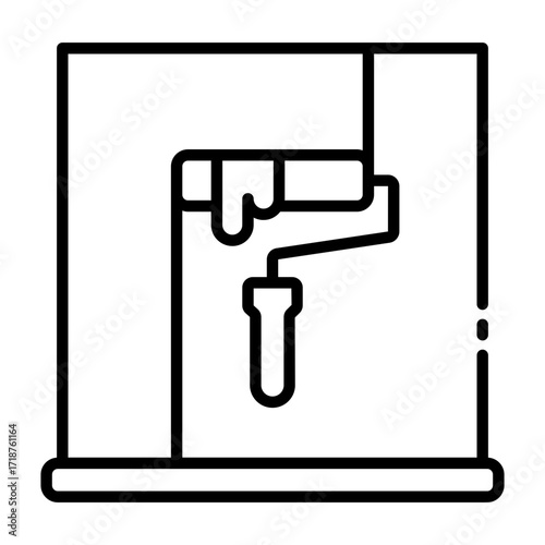 painting wall icon used for house renovation and decoration work