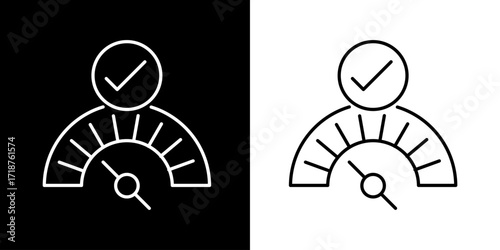 Speedometer Icon Performance Measurement, Efficiency Check, Optimization, Success, Progress