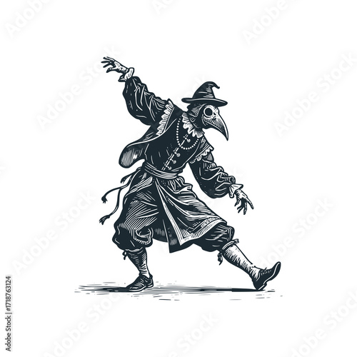 Medieval Plague Doctor breakdancing