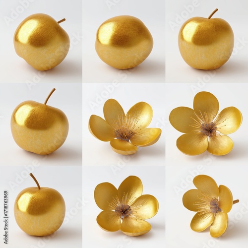 Metallic golden cherry/plum bossom/flowers for Chinese New Year. 