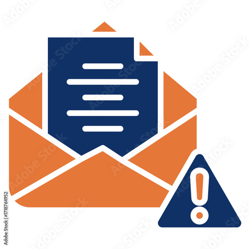 Email Phishing solid color icon