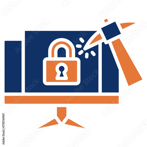 Brute Force solid color icon
