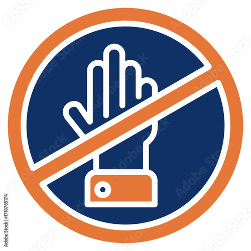 Exclusion solid color icon