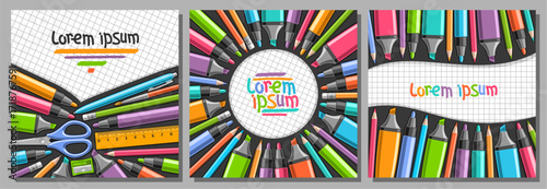 Vector covers with colorful Markers