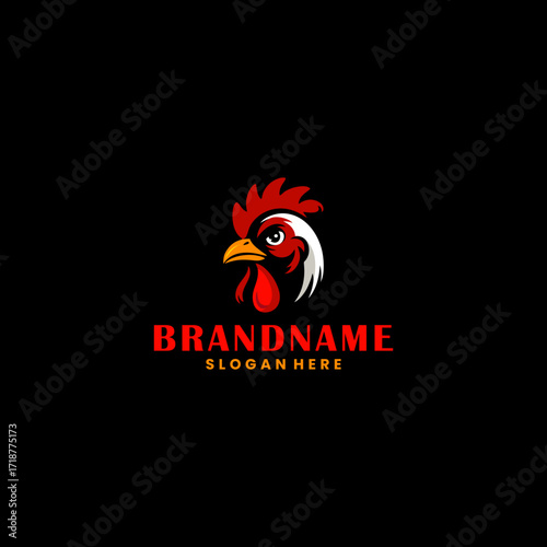 Chicken logo, chicken mascot, chicken character. Suitable for restaurant or farm logos.
