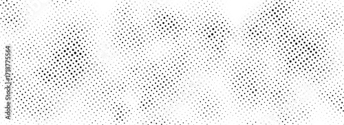 Distressed halftone gradient background. Aged grunge grit noise texture. Retro pixelated backdrop. Dirty sandy gritty wallpaper. Vector old speckled surface. Anime or manga style comic overlay
