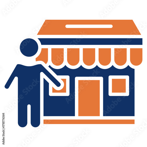 Merchant solid color icon