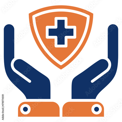 Health Insurance solid color icon