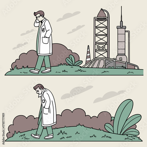 illustration of oil refinery