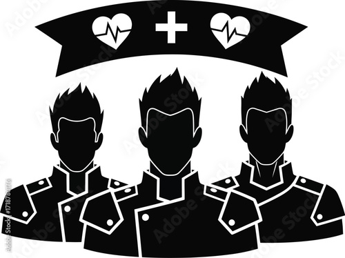 Paramedics team emergency medical service vector illustration