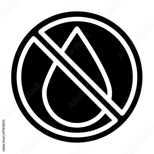 Anti Wet Vector Glyph Icon Design