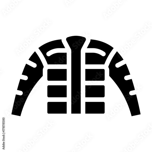 Waterproof Jacket Vector Glyph Icon Design