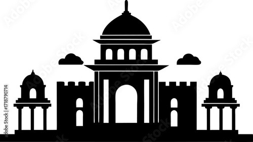 Connaught Place Delhi Vector Illustration Clean and Modern