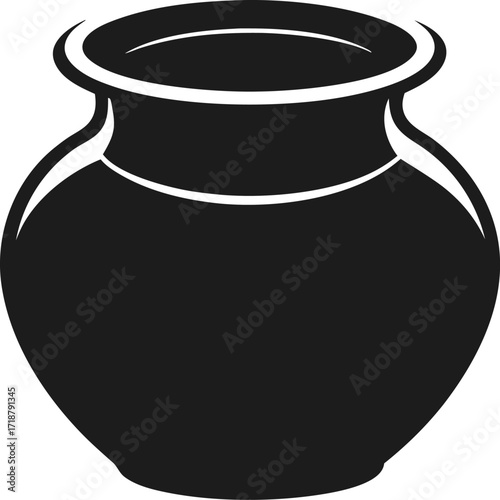 Handcrafted Clay Pot Vector Illustration Clean and Simple