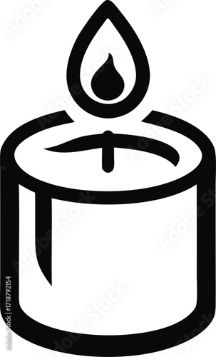 Simple Handcrafted Candle Vector Illustration Minimalist