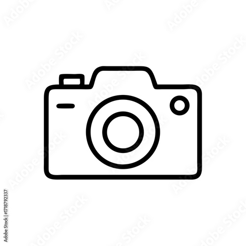 Vector art of camera icon, representing photography and capturing moments