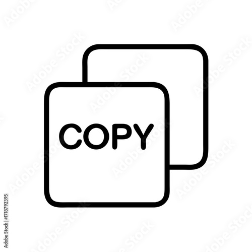 Vector art of copy icon, representing duplication and replication